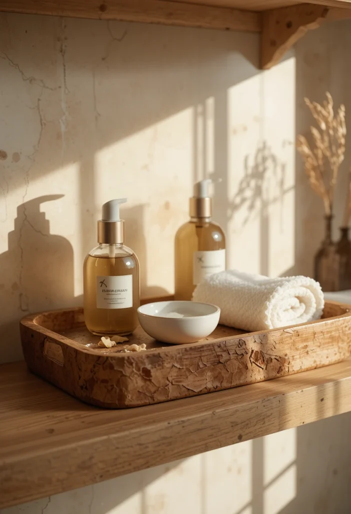 3. Add a Textured Wooden Tray as a Base