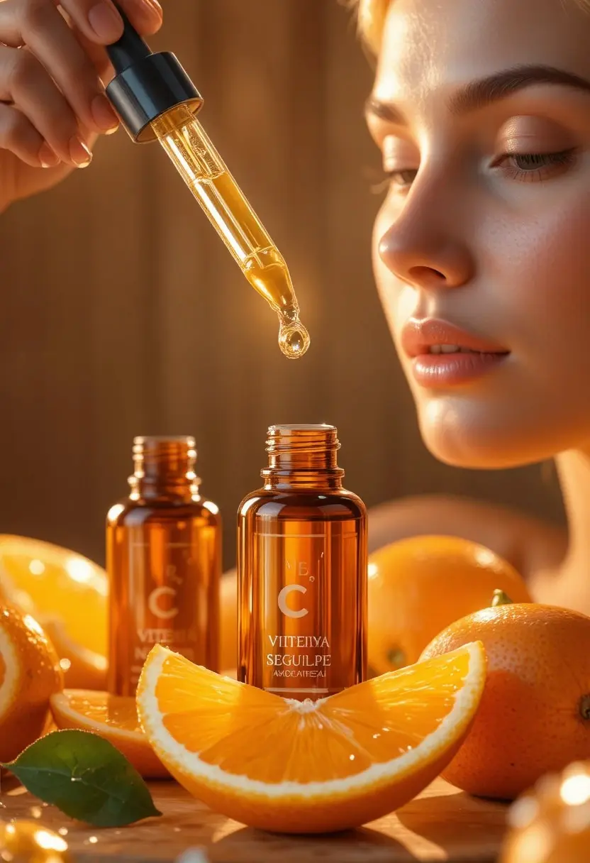 Step 5–7: Vitamin C and Brightening Serums Glow Skincare Routine Products 