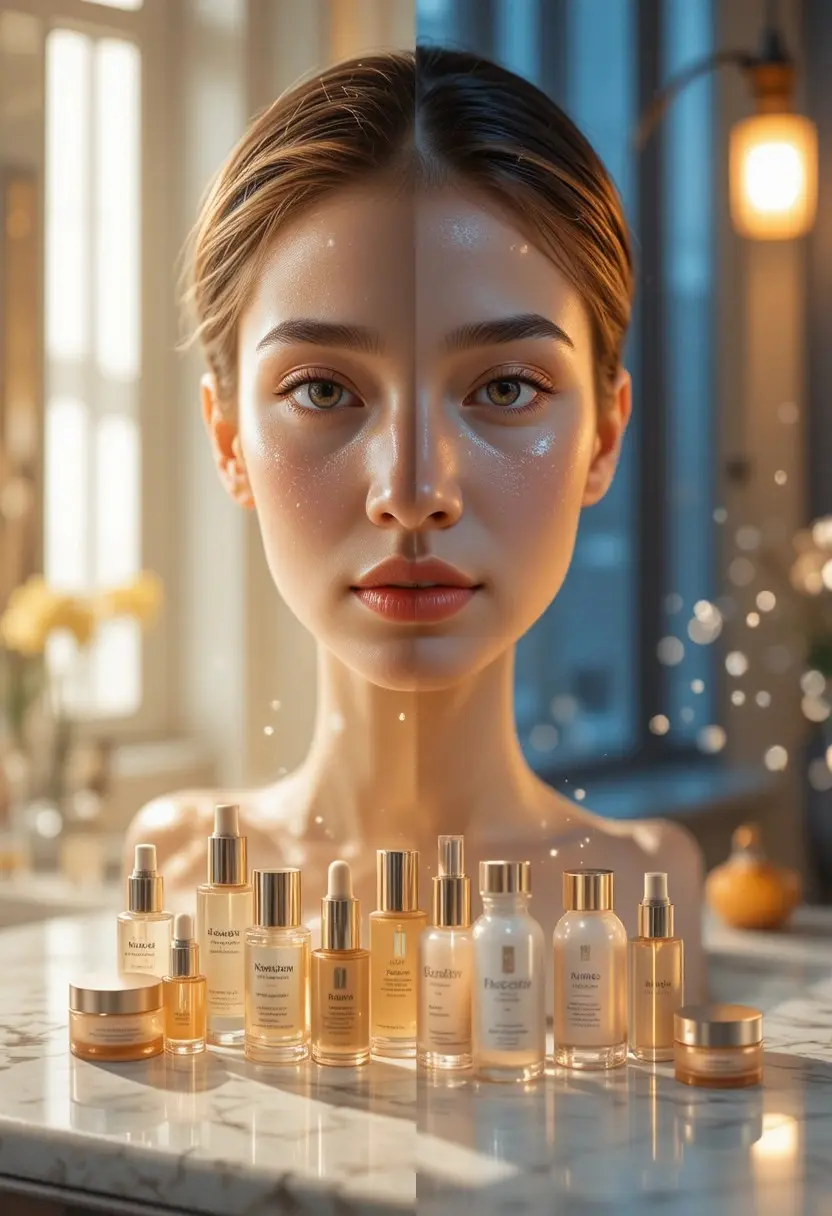 How to Layer All 17 Products Into a Real Morning & Night Routine Glow Skincare Routine Products 
